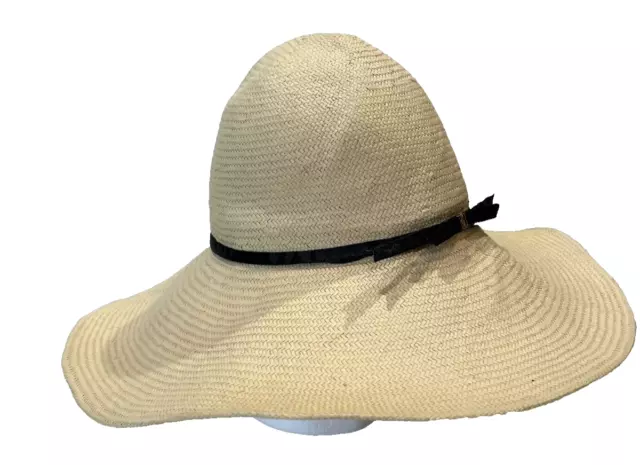 Ralph Lauren Floppy Wide Brim  Woven Straw Beach Sun Hat