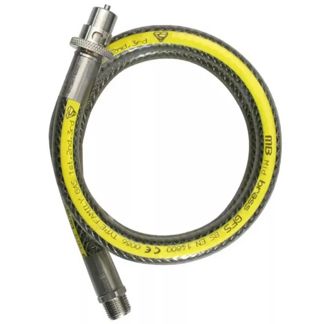 Oven Cooker Gas Hose Supply Pipe Bayonet Straight Connector 3ft x 1/2" UNIVERSAL