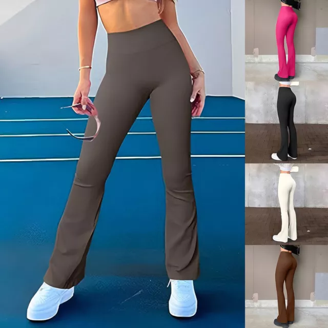 Women's Yoga Pants High Waist Flare-Bootcut Gym Sports Bootleg Wide Leg Trousers