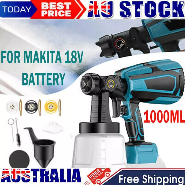 Cordless High Pressure Spray Gun Airless Paint Sprayer For Makita 18V  Battery