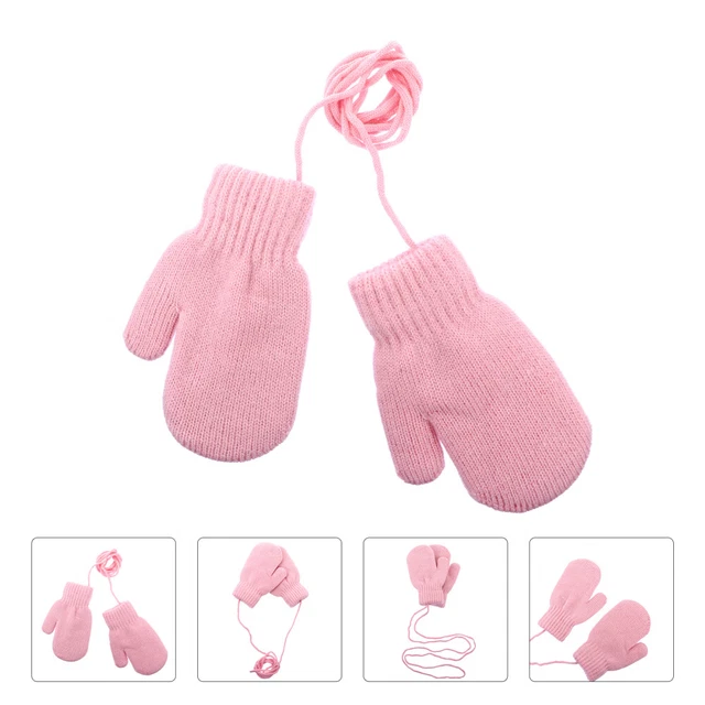 1 paio di guanti a maglia bambini spessi inverno caldi guanti per ragazzi