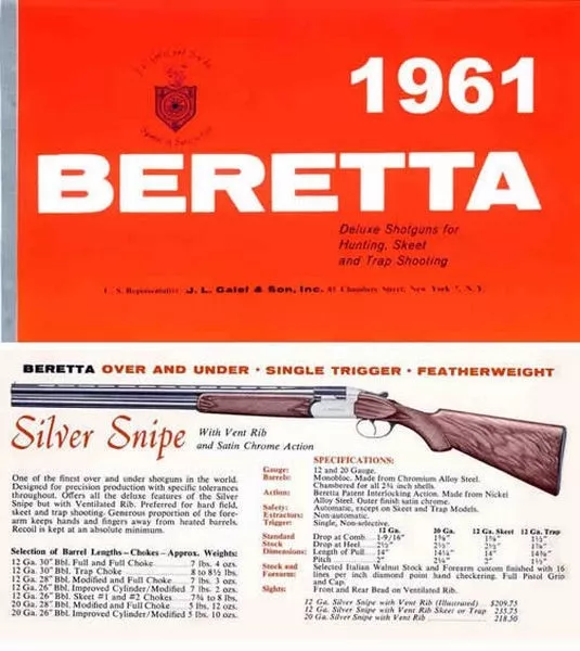 Beretta 1961 Firearms Catalog