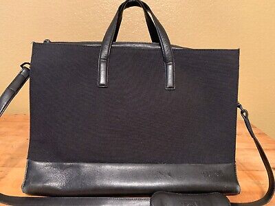 Tumi-Black-Ballistic-Nylon Briefcase-Strap-Luggage- Carry On Pre-Owned