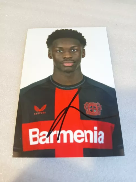 Signed Photo Noah Mbamba Bayer Leverkusen NEW (2)