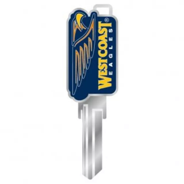 WEST COAST EAGLES AFL Licensed 3D sculptured House Key LW4 Blank Cut Football WA