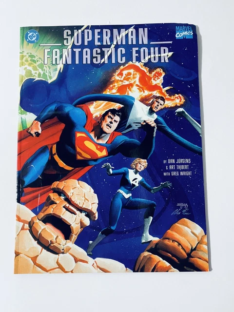 Superman Fantastic Four Softcover Oversized Marvel DC Comics Magazine 1999