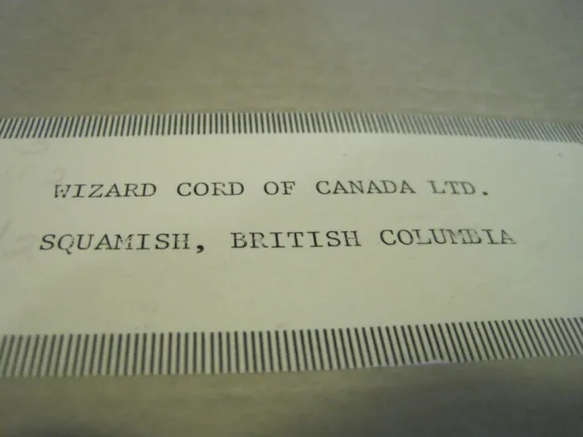 Wizard of Canada MACRAME CORD Sample Book Vintage Store Information Guide Canada