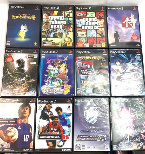 LOT OF 12 SONY Play Station 2 JAPANESE GAME D SOCCER GUMDAM SAMURAI MH2