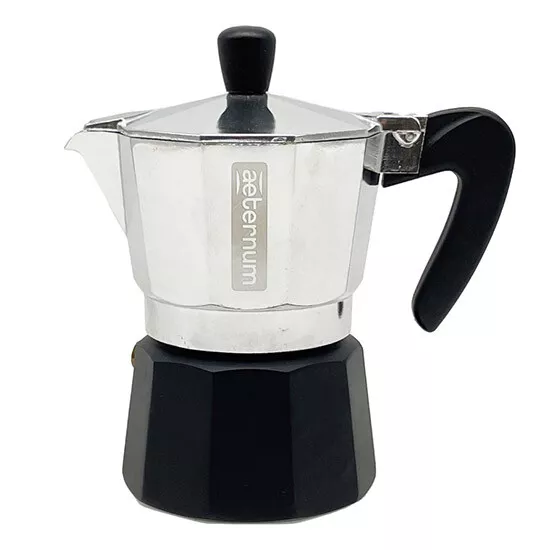 Machine Café' Moka Cafetière Bialetti Aeternum Black Pearl 2 Tasses Original