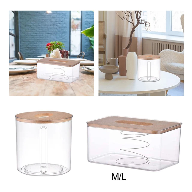 Porta pañuelos Porta Cubierta, Caja Cosmética Transparente,