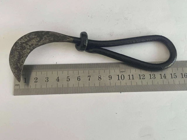 Ancien Maillet En Bois Et Fer – Outil De Coiffeur / Art Populaire – Manche 14,5 Cm