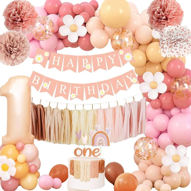 Decorazione Compleanno 1 Anno Tema Giungla - Scatola Palloncini ONE Con Palloncini Verdi, Bianchi E Oro - Foto 8