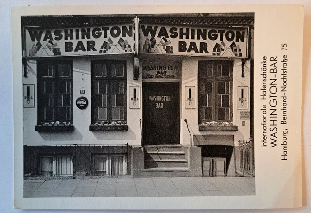 Postkarte Washington-Bar Hamburg
