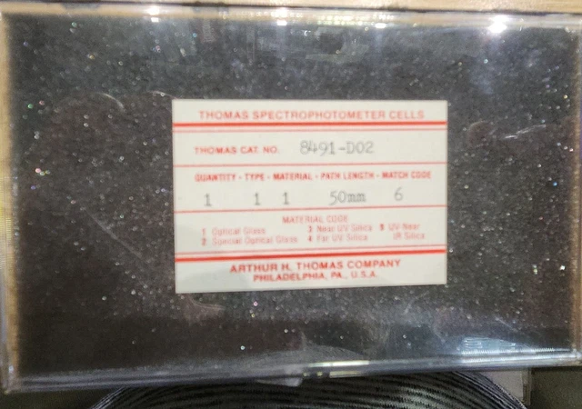 50mm Optical Quartz Glass Cuvettes Cell for Spectrophotometer OEM box