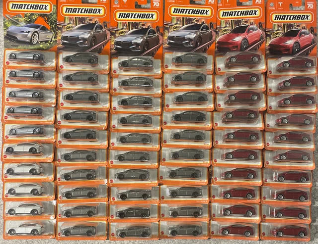 Lotto 3 Modellini Tesla Hot Wheels & Matchbox: Tesla Model S - Foto 9