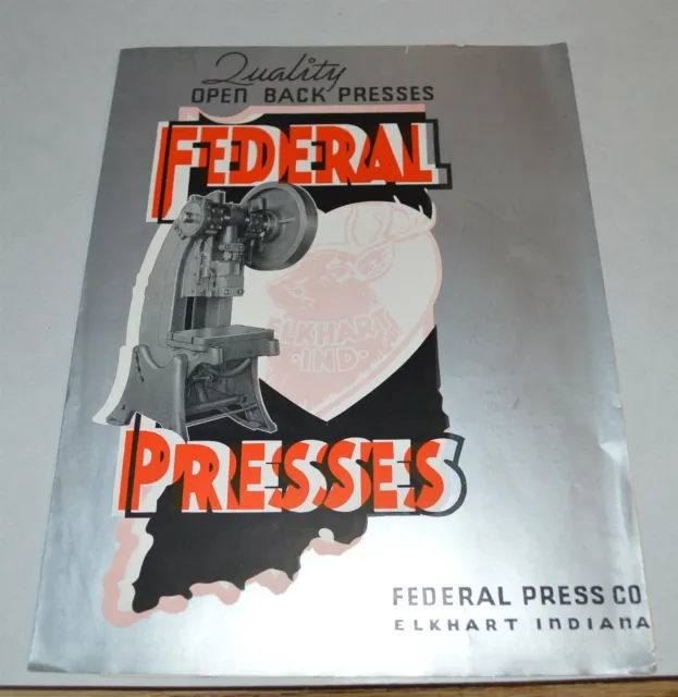 1920's-1930's Industial Art Deco Federal Press co Elkhart Indiana brochure
