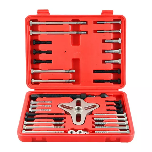 46pc Harmonic Balancer Puller Tool Set Gear Pulley Steering Wheel Removal