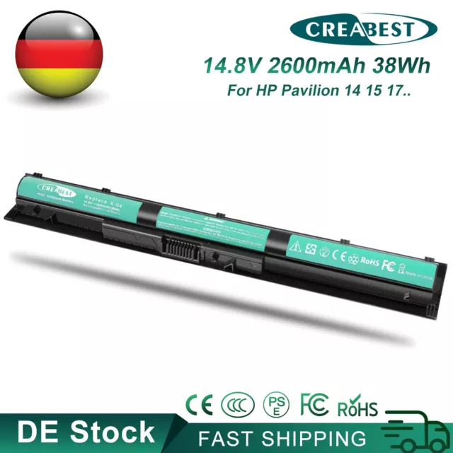 14.8V K104 KI04 2600mAh Akku Für HP HSTNN-DB6T HSTNN-LB6S 800010-421 800049-001