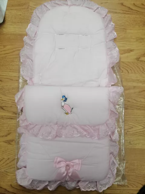 Baby Mädchen ganz rosa Jemima Pfützente Fuß Muff gemütliche Zehen Kinderwagen Buggy