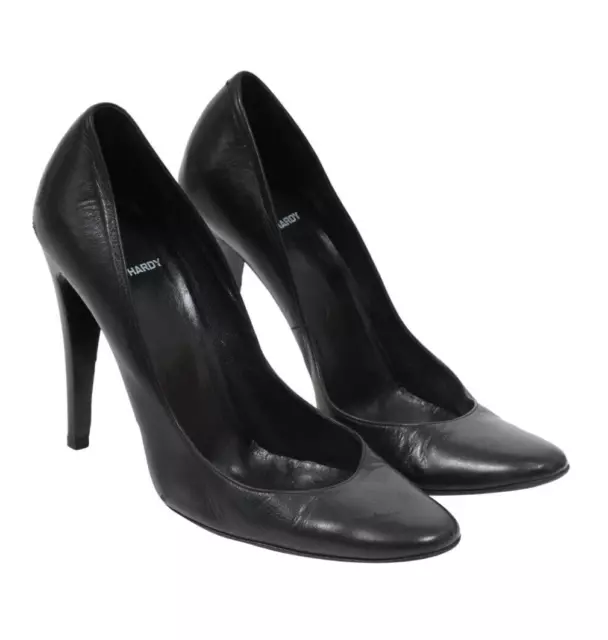 Pierre Hardy Womens Pumps Size US9 EU39 Black Leather Round Toe 110mm Heels