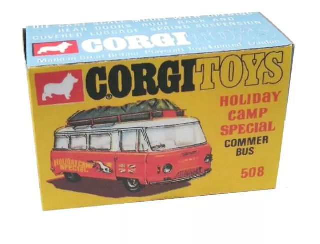 Corgi boîte box repro 508 commer holiday camp bus