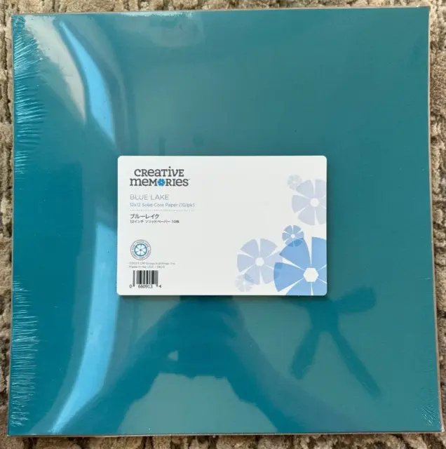 Creative Memories Blue Lake 12x12 Cardstock PROMO LIMITED EDITION NLA Teal