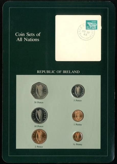 Ireland: Coin Sets of All Nations 1980-1982 - UNC