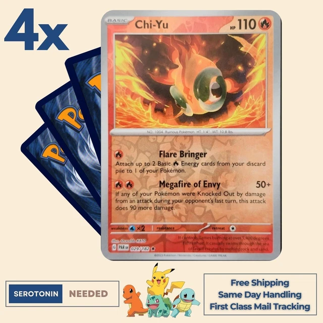 POKÉMON TCG POKÉMON Chi-Yu Rare Reverse [4x REVERSE HOLO x4] Charmander ...