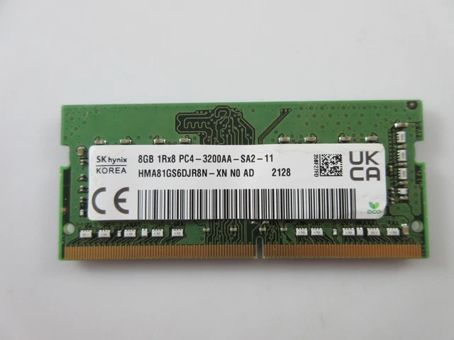Barrette Mémoire SK Hynix 8 Go DDR4 SODIMM 3200 MHz – PC4-25600 – Occasion