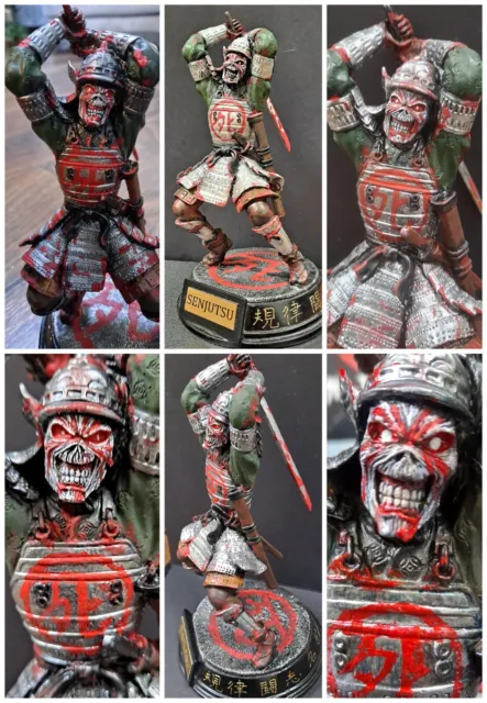 Iron Maiden Custom 7" FIGURE Eddie Statue Samurai Senjutsu Hand Painted Resin