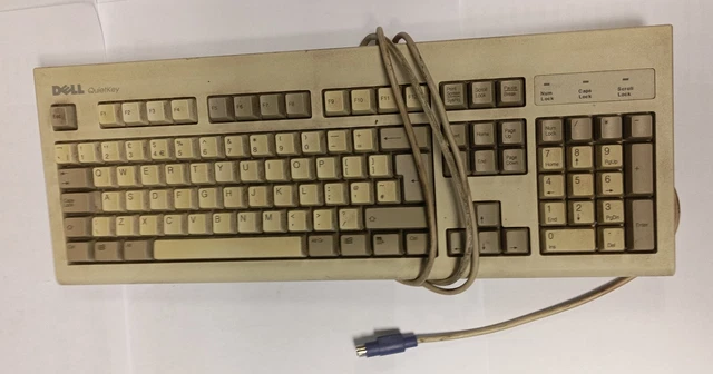 VINTAGE DELL PS/2 Mechanical Keyboard UK Layout £11.12 - PicClick UK