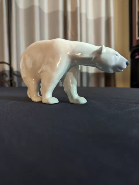 Vintage Royal Copenhagen Walking Polar Bear #320 Denmark  Bing & Groendahl