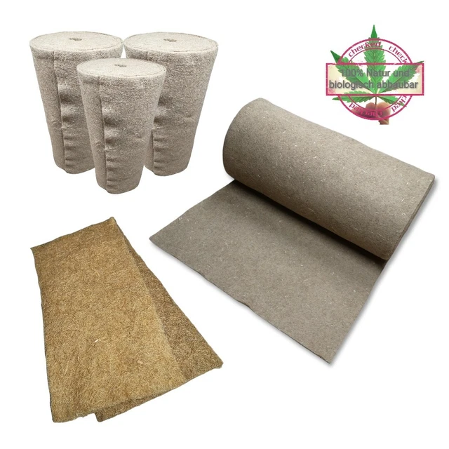 3er Pack Hanfmatte 75cm x 50cm x 5mm  für Hase, Kaninchen, Nager, Käfig 3
