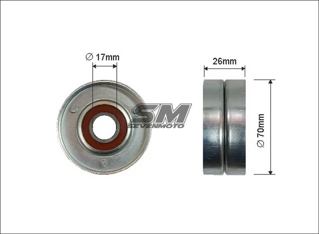 Poulie pour Courroie Trapézoïdiale pour Seat Ibiza II (6K1) 1.4 I + 1.6 I