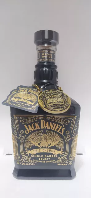 Jack Daniel's Eric Church Special Edition. 750ml. With medal. NO green, Gold,