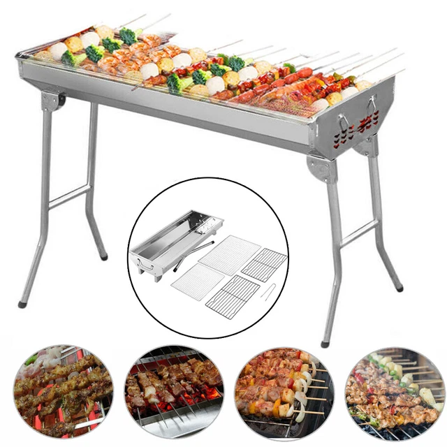 Holzkohlegrill Tragbar Klappgrill Koffergrill Faltgrill BBQ Grill Standgrill