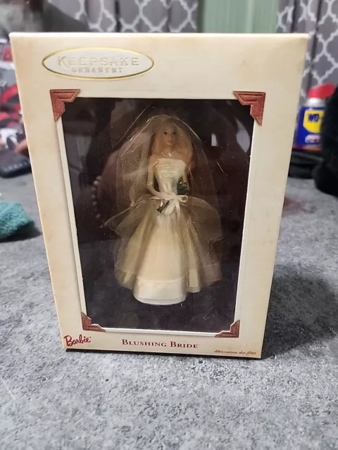 2002 Hallmark Keepsake Ornament Blond "Blushing Bride" BARBIE -- New in Box