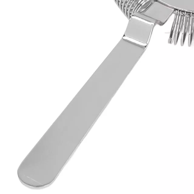 (Silver)Bar Strainer Fine Filtering Professional Stainless Steel Cocktail SN