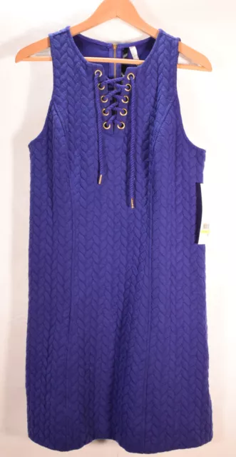 Kensie Womens Cable A-Line Dress Blue M NWT