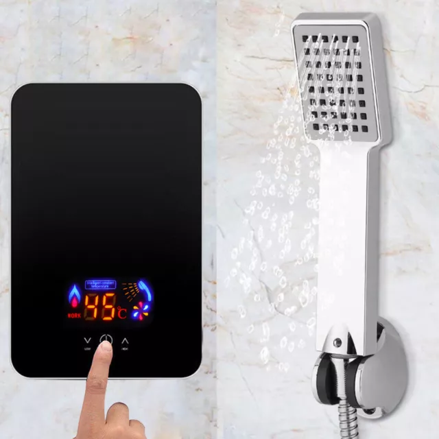 6500W Electric Water Heater Instant Heating Tankless Water Heater Shower Bolier