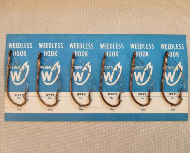 Weber Tackle Co 1960s Weedless Hook Lot No HWPS Size 6/0 NOS Vintage Approx 2.5"