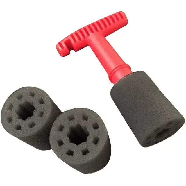 2X(Car Wash Embedded Tire Screw Brush Lug  Wheel Cleaning Tools with 31051