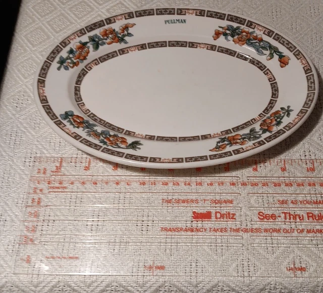 Syracuse China Pullman Railroad INDIAN TREE 10 1/4” Platter Serve Tray VGC