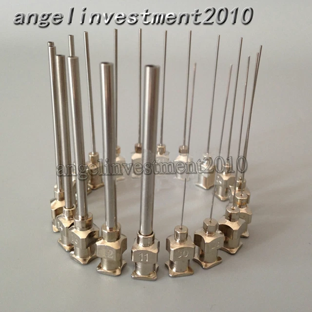 12pcs 1.5" 14Ga Blunt stainless steel dispensing syringe needle tips