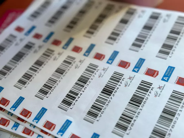 LOT Stickers Suivi export International Courrier / Petits Colis de 0.35€ à 0,53€