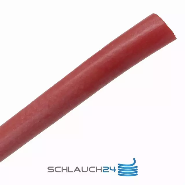 Tuyau Tube en Silicone Siliconschlauch Gaine Tissée Insert Tissu Rouge par Mètre