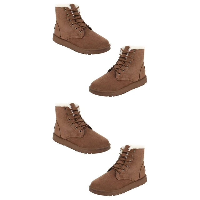 2 Pairs Materiale Suola: Gomma Scarponi Da Neve Corti Donna Stivale Krista Nero