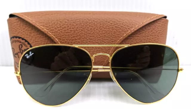 VINTAGE RAY BAN RB3025 Aviator Sunglasses 62mm Large W2027 with Case ...