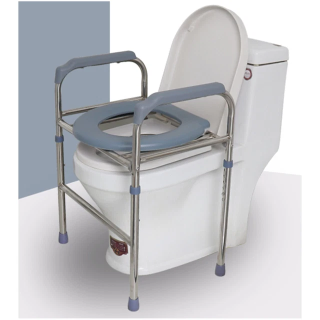thumbnail image 2 of Foldable Squat Toilet Seat For Elderly - Height 30cm, Stainless Steel, Portable Bathroom Aid 2 of 14