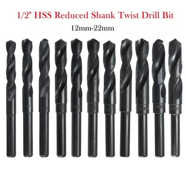 METAL HSS DRILL BITS REDUCED SHANK DRILL BIT 12mm-22mm For Steel Wood Machining